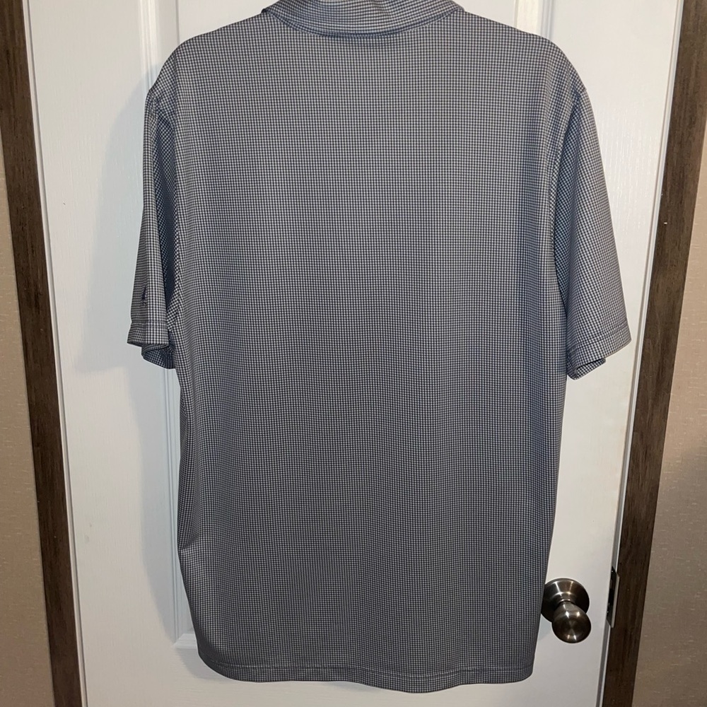 Travis Matthew Blue‎ Checkered Golf Polo Shirt Size Large - Picture 2 of 5